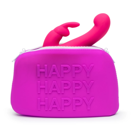 Happy Rabbit Storage Zip Bag Large Silicone Purple 25.4x17.8cm