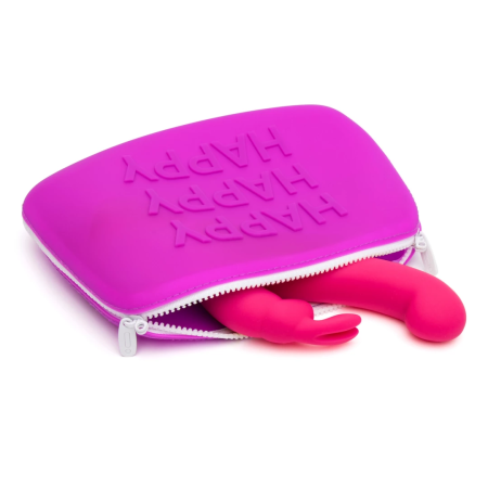 Happy Rabbit Storage Zip Bag Large Silicone Purple 25.4x17.8cm
