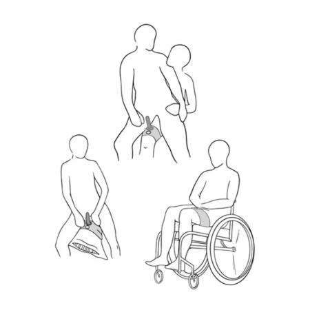 Sportsheets Thigh Strap-On Dual Harness Neoprene Adjustable Black 29in