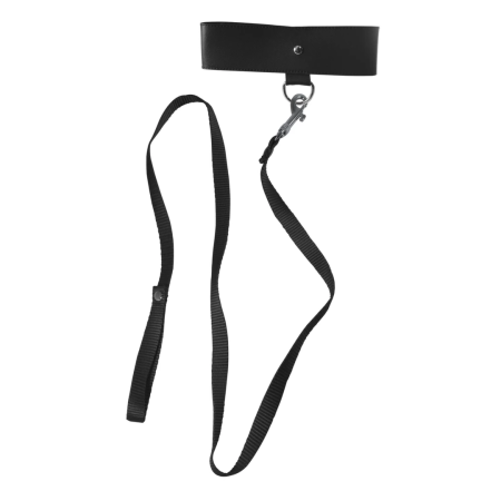 Sportsheets S&M Adjustable Black Collar with 48-inch Lead
