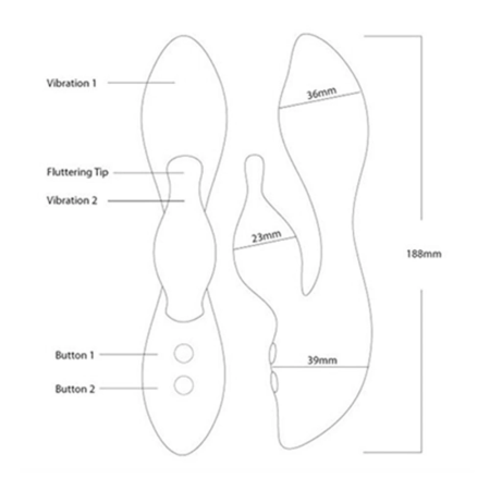 Swan Cygnet Pink Intimate Massage Device with Dual Motor System