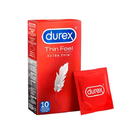 Durex Thin Feel Extra Thin Latex Condoms 10 pcs 56mm Comfort Fit