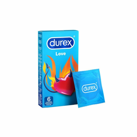 Durex Love Classic 6-Pack Lubricated Intimate Protection 52.5mm