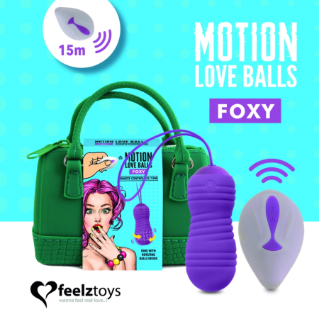 FeelzToys Motion Love Balls Foxy - Remote-Controlled, Waterproof, Silicone