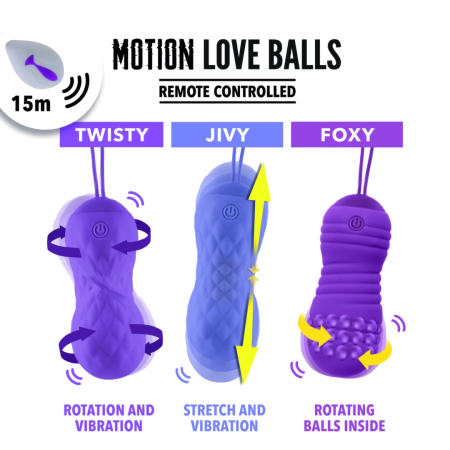 FeelzToys Motion Love Balls Foxy - Remote-Controlled, Waterproof, Silicone