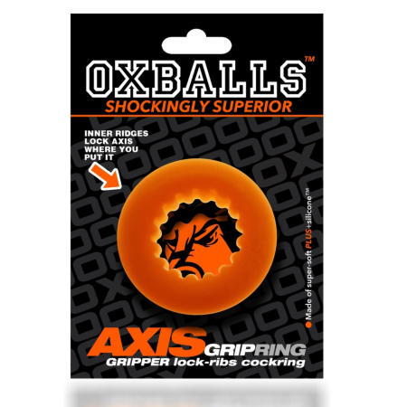 Oxballs Axis Rib Griphold Plus+Silicone Ring Orange Ice 5 cm