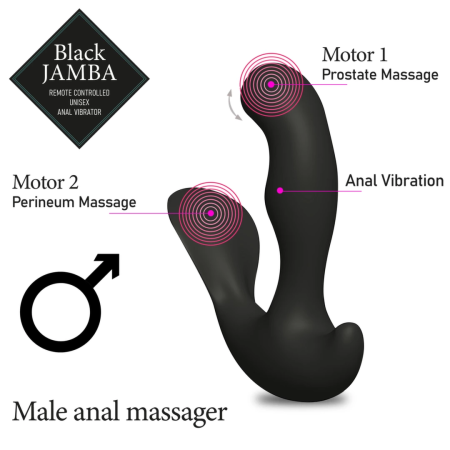 FeelzToys Jamba Black - Dual Motor Intimate Silicone Stimulator, 12.2 cm