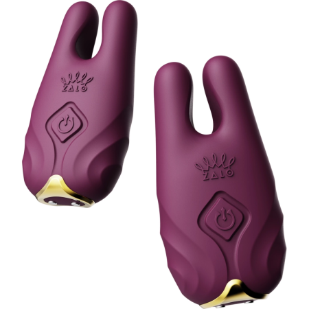 ZALO NAVE Velvet Purple Intimate Clamp Set, App-Controlled, Dual Motors