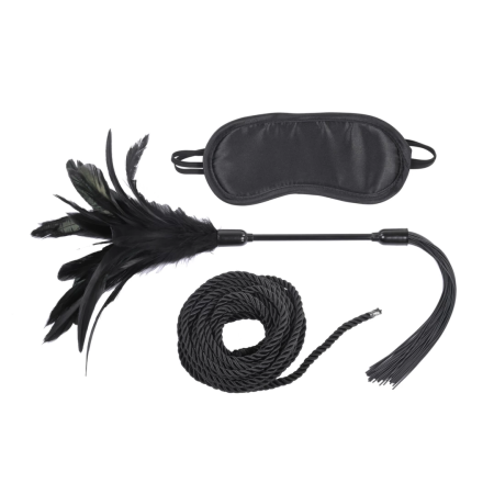 Sportsheets S&M Shadow Sensory Play Kit with Blindfold & Tickle Whip
