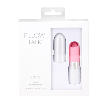 Pillow Talk Lusty Pink - Compact Silicone Clitoral Stimulator, Swarovski Detail