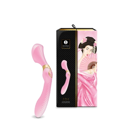 Shunga Zoa Light Pink Intimate Massage Device Ergonomic 270mm