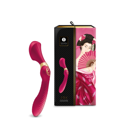 Shunga Zoa Intimate Massager Raspberry 10 Modes Ergonomic 270mm