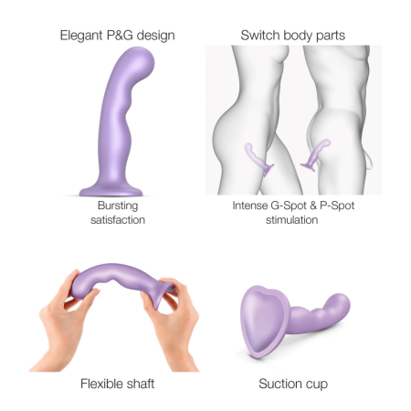 Strap-On-Me Dildo Plug P&G Large Metallic Lilac - Liquid Silicone
