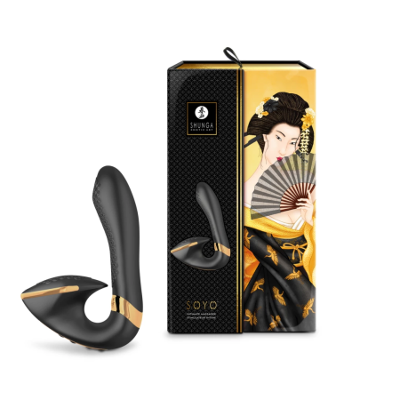 Shunga Soyo Black - Dual-Motor Intimate Wellness Device, 170 mm