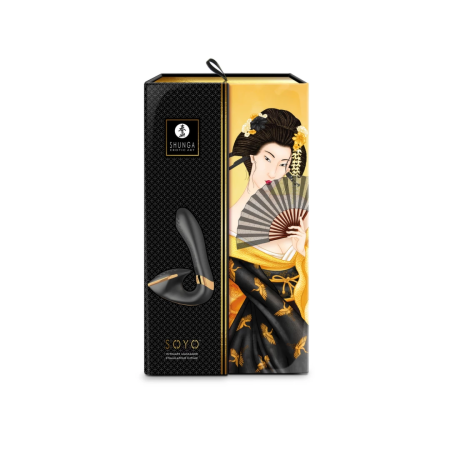 Shunga Soyo Black - Dual-Motor Intimate Wellness Device, 170 mm