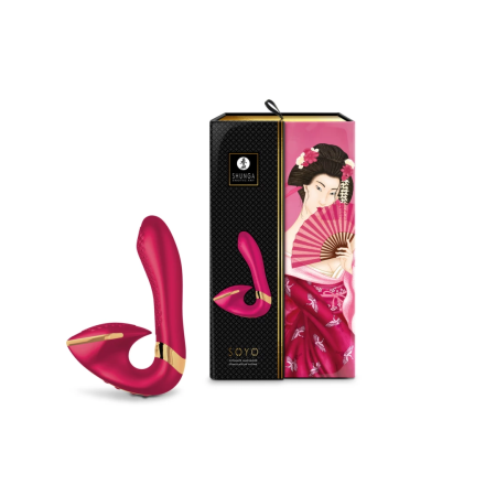 Shunga SOYO Intimate Massager Dual Motor Raspberry 170mm Rechargeable
