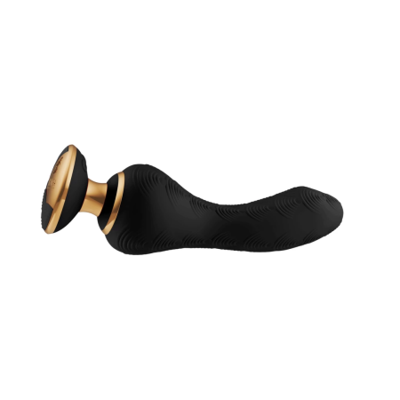 Shunga Sanya Black - Ergonomic Intimate Device, Flexible Silicone, 18.5 cm