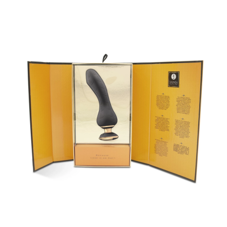 Shunga Sanya Black - Ergonomic Intimate Device, Flexible Silicone, 18.5 cm