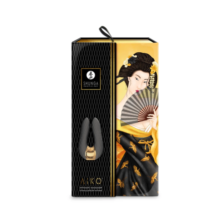 Shunga Aiko Black - Dual-Motor Silicone Intimate Massager, Rechargeable