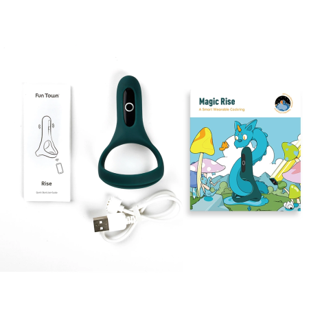 Magic Motion Rise Green - Dual Silicone Intimate Ring, App-Controlled