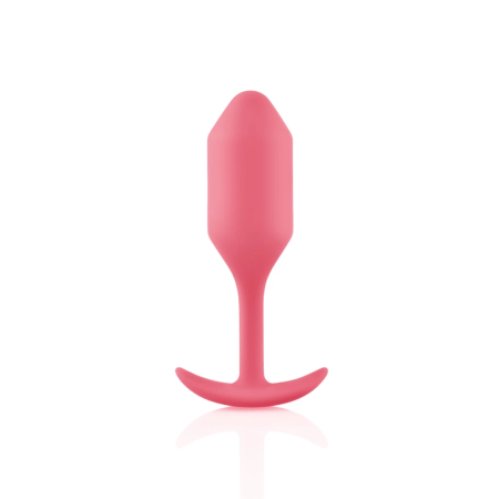 b-Vibe Snug Plug 2 Coral Weighted Silicone Plug 114g 3x11.4cm