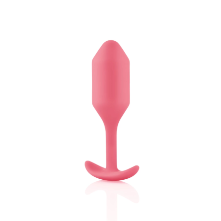 b-Vibe Snug Plug 2 Coral Weighted Silicone Plug 114g 3x11.4cm