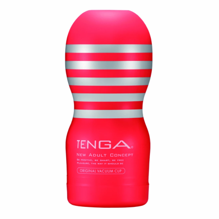 Tenga Original Vacuum Cup Medium Intimate Stimulation System Red-White