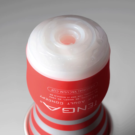 Tenga Original Vacuum Cup Medium Intimate Stimulation System Red-White