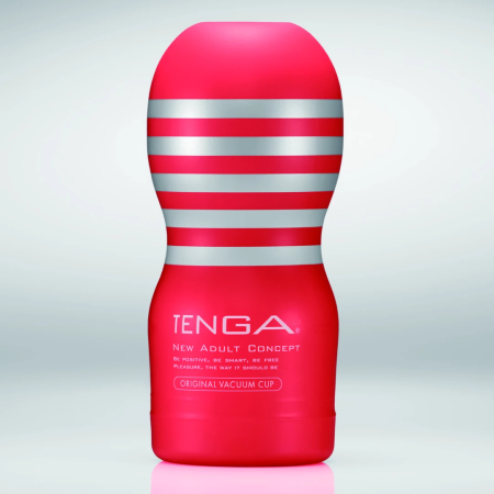 Tenga Original Vacuum Cup Medium Intimate Stimulation System Red-White