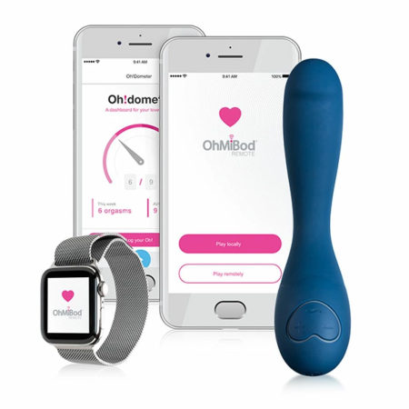 OhMiBod blueMotion Nex 2 App-Controlled Silicone Intimate Device Blue