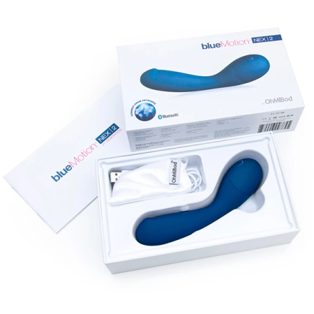 OhMiBod blueMotion Nex 2 App-Controlled Silicone Intimate Device Blue