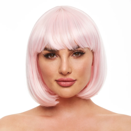 Pleasure Wigs Cici Pink Glow-In-The-Dark Bob Neon Effect