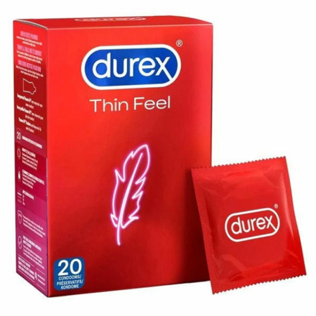 Durex Thin Feel 20-Pack - Ultra-Thin Anatomical Latex Protection