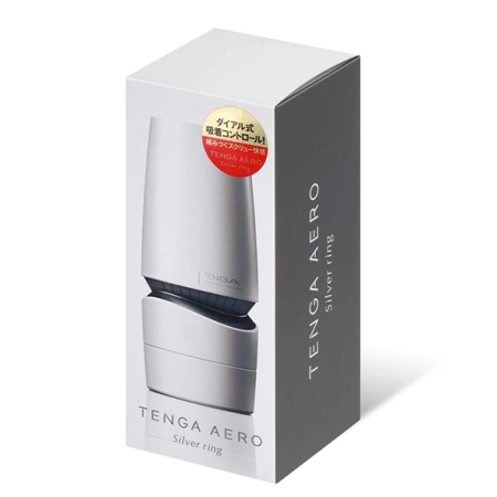 Tenga Aero Silver Intimate System with Adjustable Suction, Medium Size