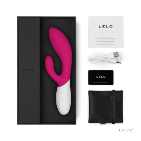 Lelo INA Wave 2 Cerise - Dual-Action Silicone Massager, 12 Modes