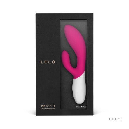 Lelo INA Wave 2 Cerise - Dual-Action Silicone Massager, 12 Modes