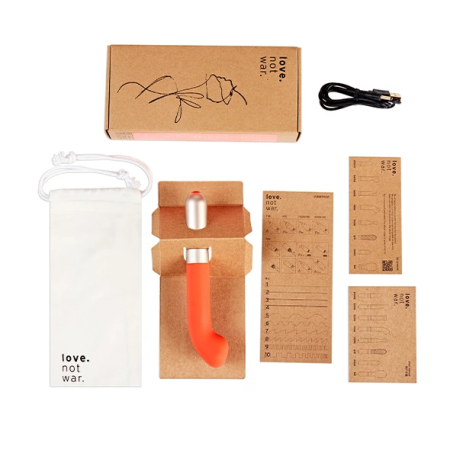 Love Not War Liebe Orange - Precision G-Spot Massager, Waterproof