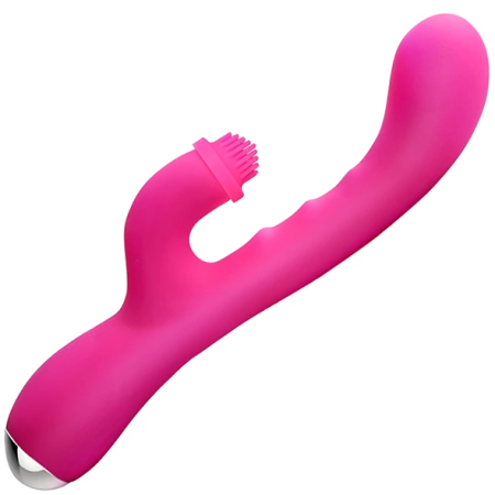 Nalone Idol Pink - Dual-Action Vibrating Device with Rotating Brush, 22.5 cm