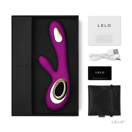 LELO Soraya Wave Deep Rose - Premium Dual-Action Massager, 218 mm