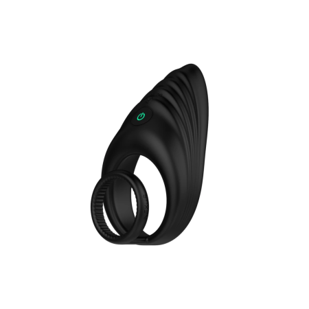 Nexus Enhance Rechargeable Dual Vibrating Intimate Ring - Black Silicone
