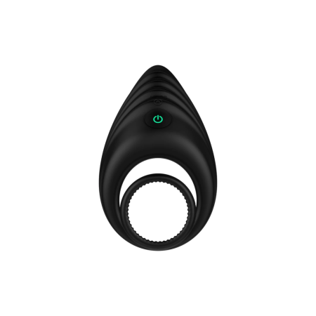 Nexus Enhance Rechargeable Dual Vibrating Intimate Ring - Black Silicone