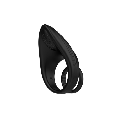 Nexus Enhance Rechargeable Dual Vibrating Intimate Ring - Black Silicone