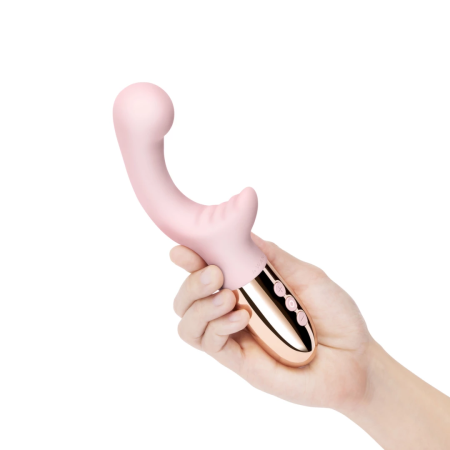 Le Wand XO Rose Gold Dual Motor Intimate Device - Rechargeable, 19cm