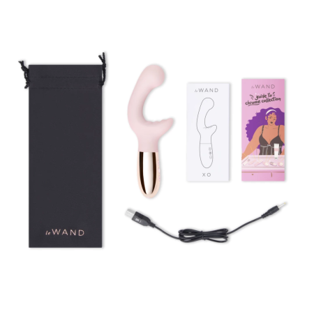Le Wand XO Rose Gold Dual Motor Intimate Device - Rechargeable, 19cm