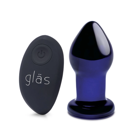 Glas Vibrating Plug 3.5" Remote Controlled Rechargeable Glass Model