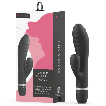 B Swish Bwild Classic Wave Black - Dual-Engine Wave Texture Massager