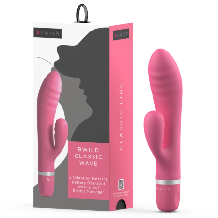 B Swish Bwild Classic Wave Guava Dual Motor Silicone Massager 10 cm