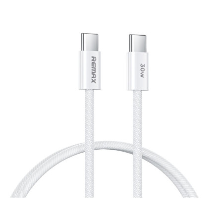 Remax RC-C010 USB-C į USB-C kabelis 30W 1.0m baltas