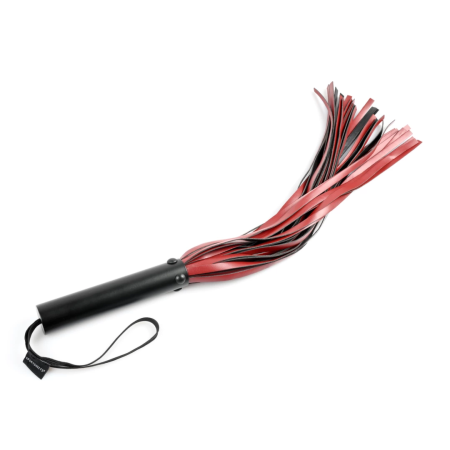 Sportsheets Saffron Series Flogger - Long Faux Leather, Metal Handle