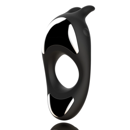 FeelzToys Zeus Black Dual Motor Silicone Intimate Ring, Waterproof